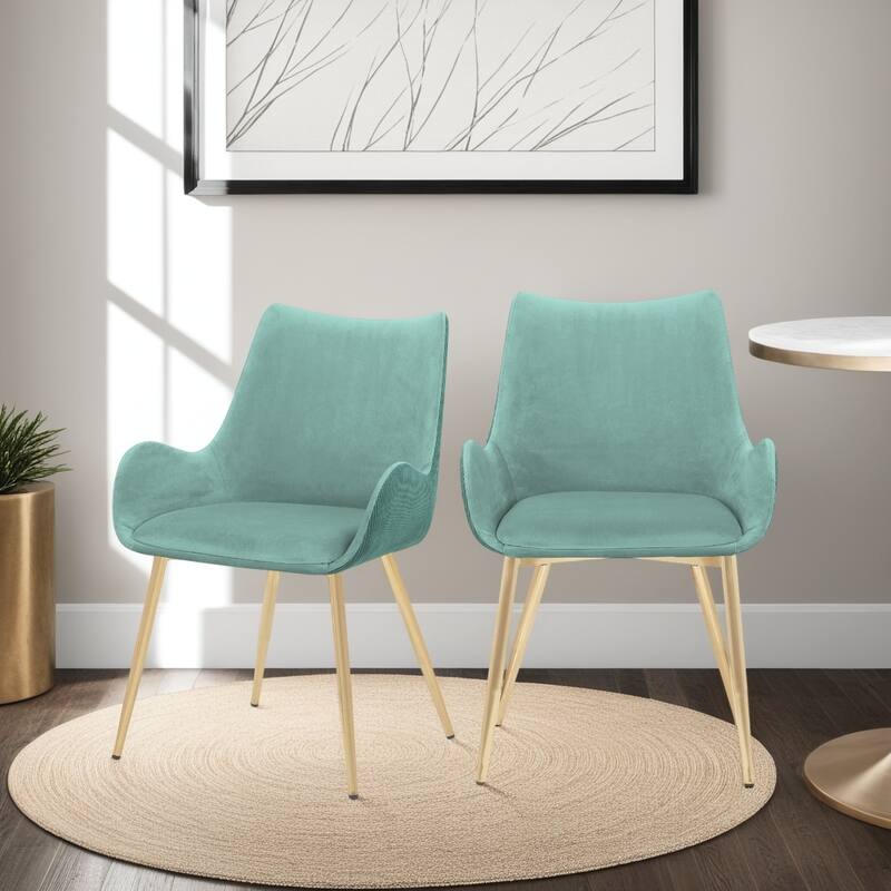 Avery Upholstered Dining Chair with Gold Legs