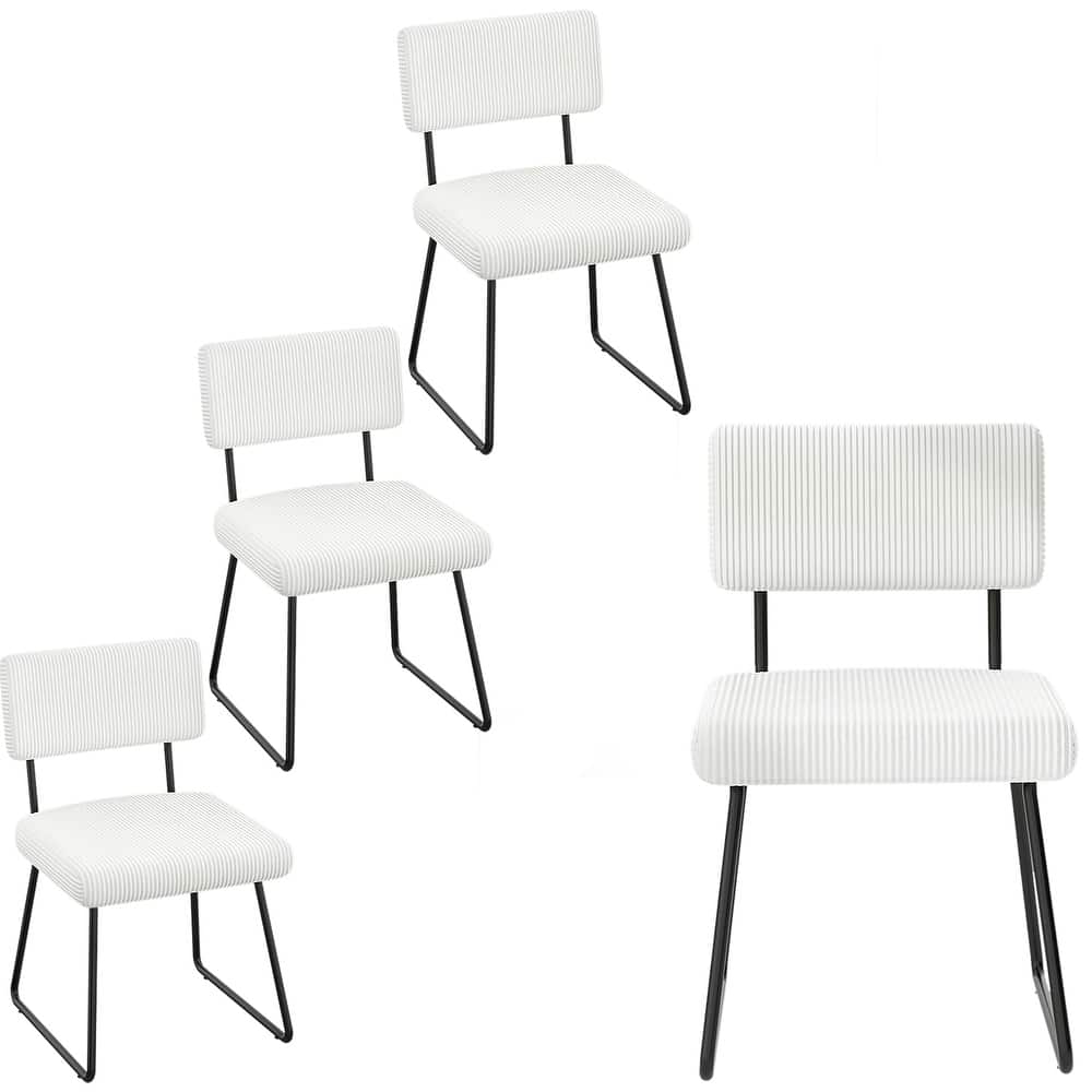 Modern Set of 2/4/6/8 Dining Chairs Upholstered Chairs with Open Back for Dining Room and Kitchen