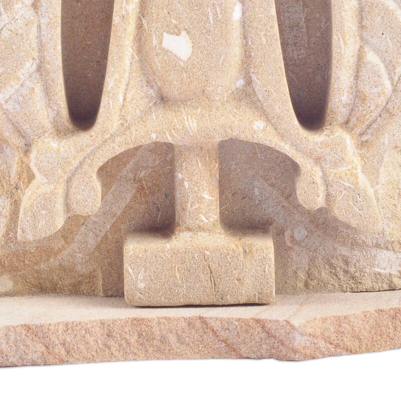 Novica Handmade Celtic Cross Felsite Stone Sculpture