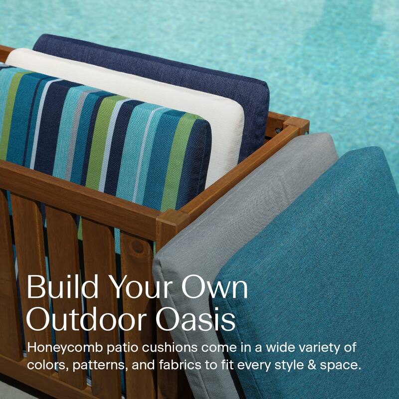 Outdoor Universal Seat Cushion (2-Pack) - 18" wide x 17.5" deep x 2.5" thick