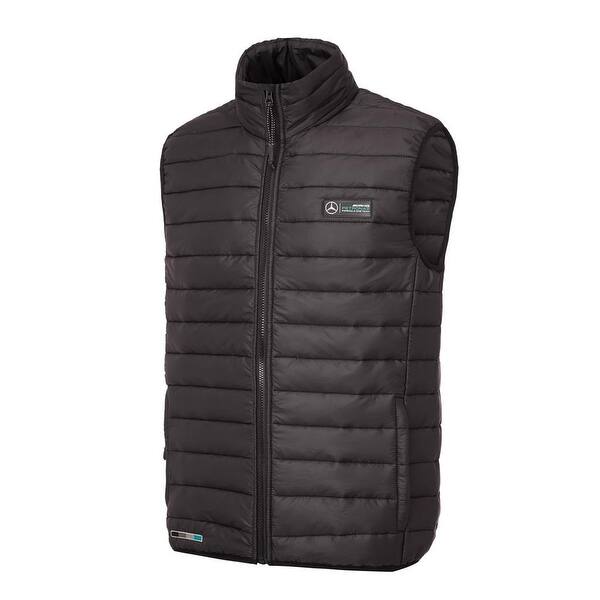 Shop Mercedes Benz Mens Black Size Medium M Puffer Amg Petronas