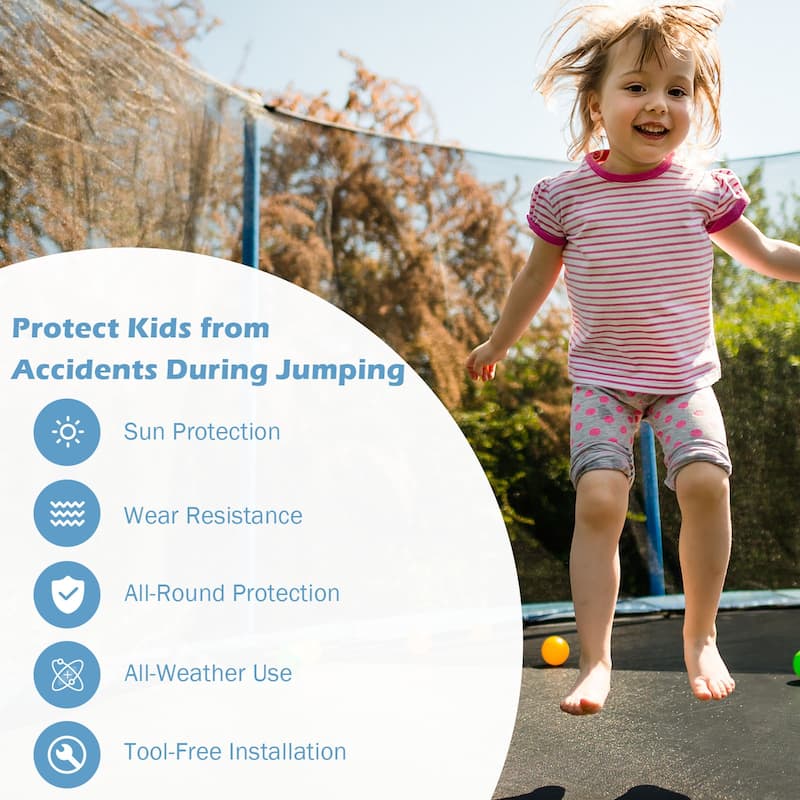 Costway 15FT Trampoline Replacement Safety Enclosure Net - See Details