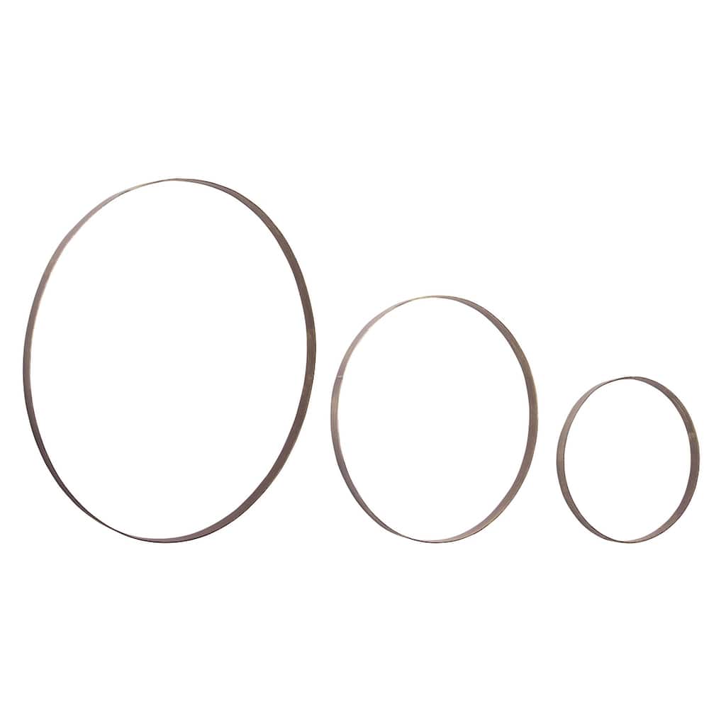Iron Metal Rings Wall Display (Set of 3)