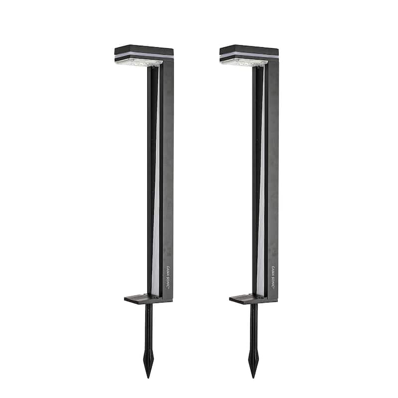 Sentry Modern 60 Lumens Solar LED Landscape Garden Pathway Light 2-Pk