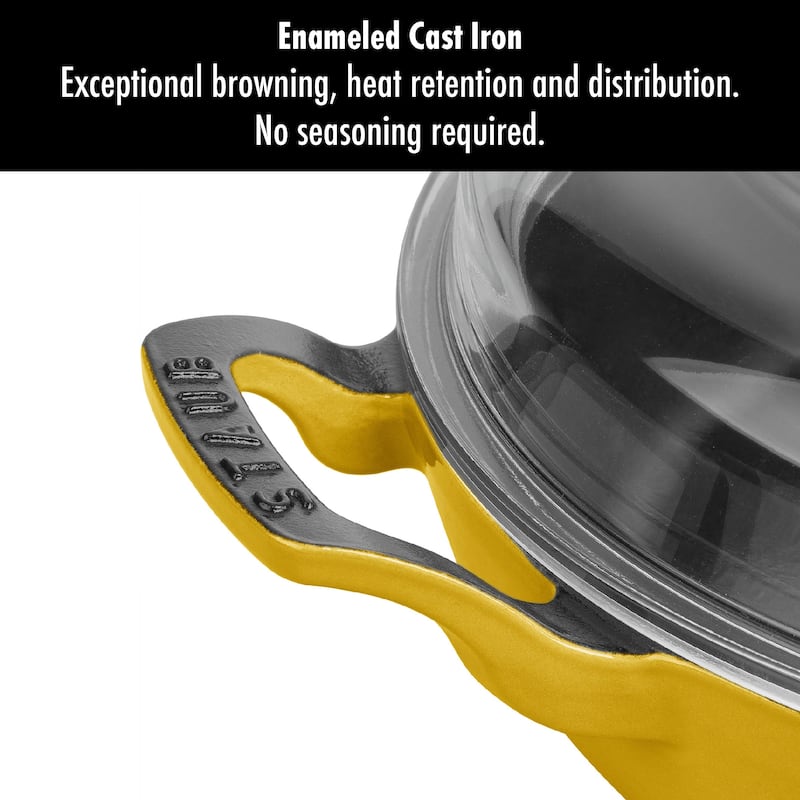 STAUB Cast Iron 3.5-qt Braiser with Glass Lid