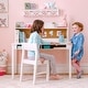preview thumbnail 1 of 8, Martha Stewart Living and Learning Collection Kids’ Desk with Hutch and Chair White