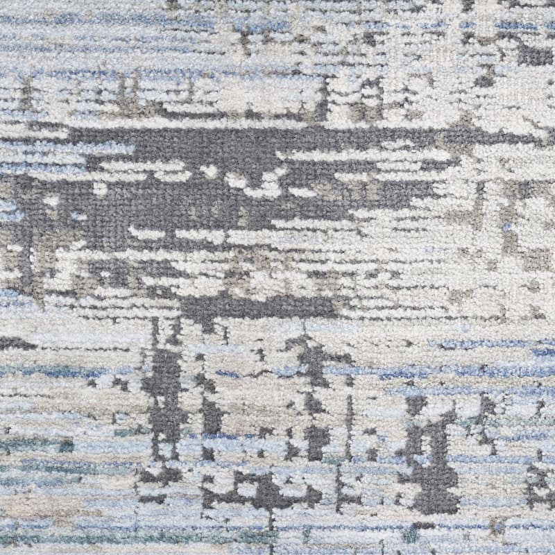 Nourison Modern Abstract Indoor only Blue Abstract Area Rug
