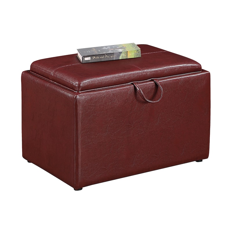 Convenience Concepts Designs4Comfort Accent Storage Ottoman with Reversible Tray