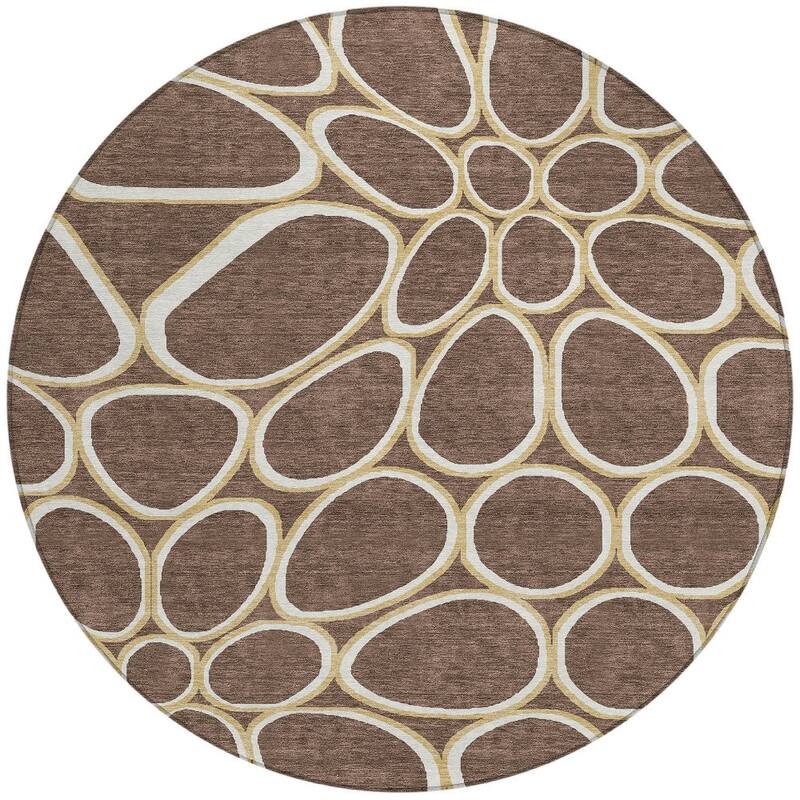 HomeRoots Abstract Transitional Rectangle Outdoor Rug