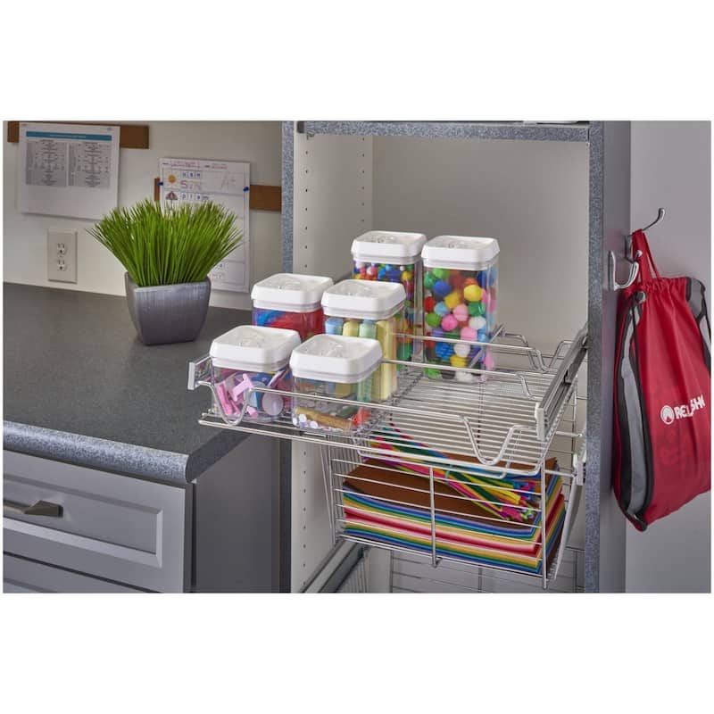 Rev-A-Shelf 5WCOR Series 18 Inch Pull Out Cabinet Organizer with 6