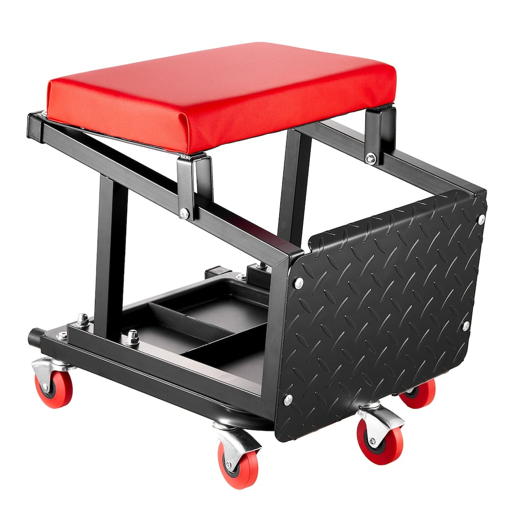 Anmytek Mechanic Stool Rolling Work Seat 300 Lbs Step Stool Garage Tool Stool