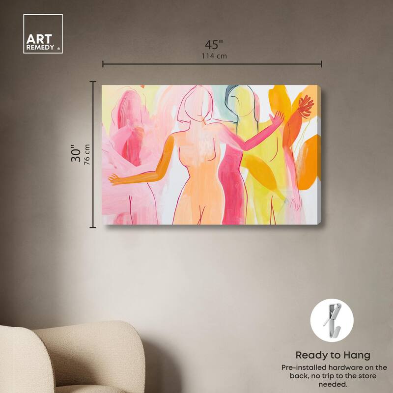Three Graces Canvas by Art Remedy, Gallery Wrapped