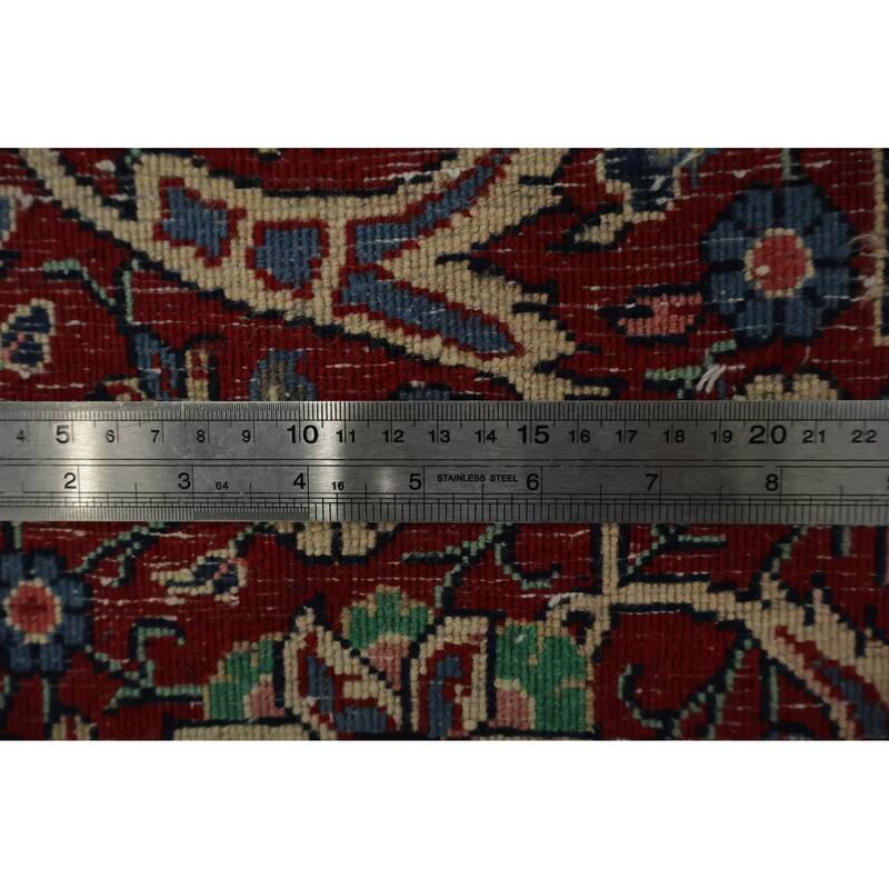 Hand Knotted Oriental 100% Wool Carpet Traditional Traditional Navy Blue & Blues Sarouk Area Rug - 14' 5'' X 10' 4''