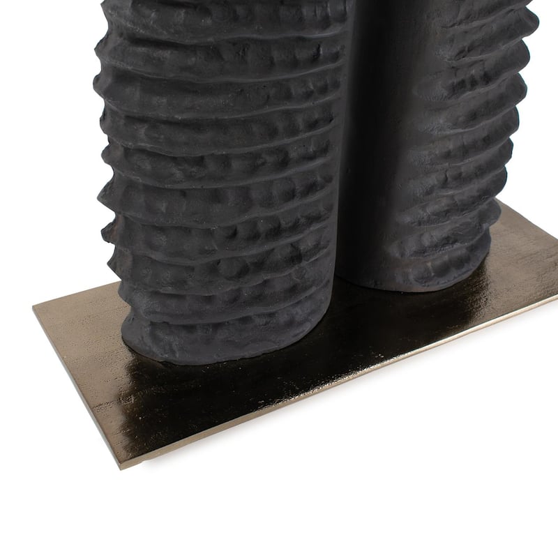 Lamu Abstract Sculpture - 13.3/4H x 18W x 6.3/4D