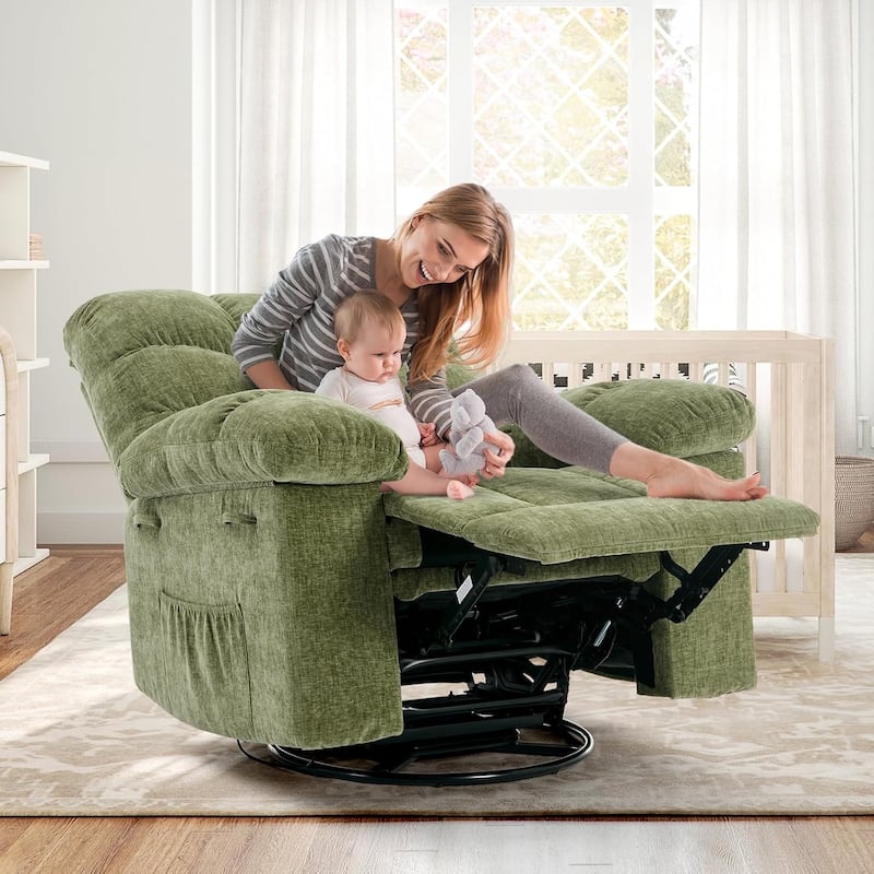 Rocking 360° Swivel Rocker Chair - Green