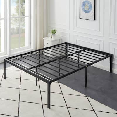 Black Metal Platform Bed Frame, 14.2-inch/16-inch/18-inch platform Bed Frame, 12 Options