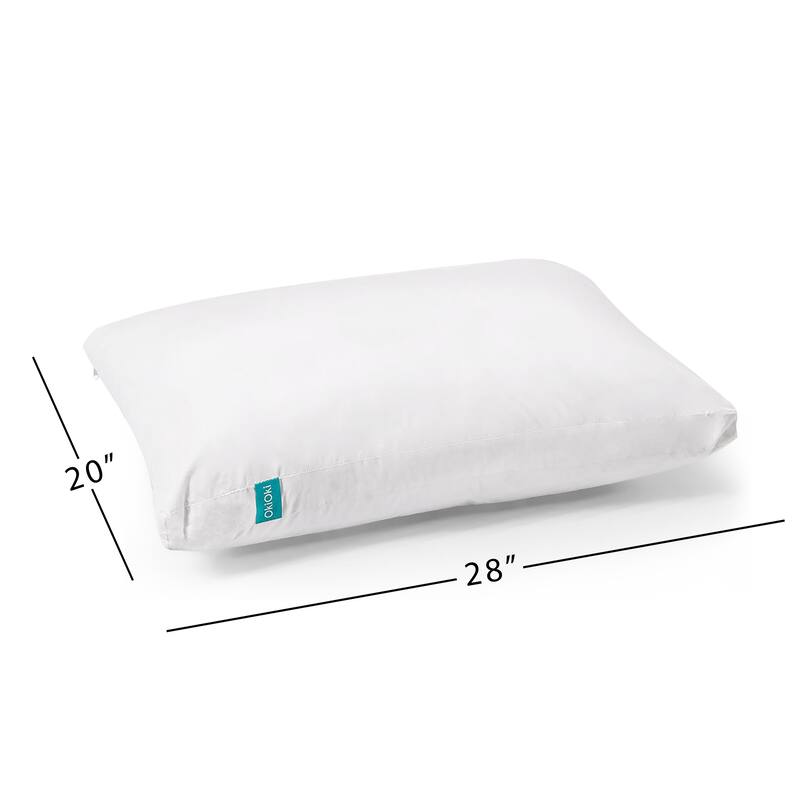 Christopher Knight Home - OkiOki Modern Down-Alternative Bed Pillow with Hypoallergenic Supportive Design - White