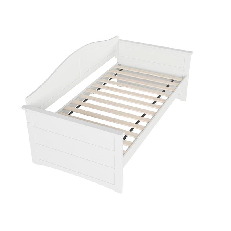 Oasis Twin Daybed - White Wood Frame, Modern Design, Durable Lounging Bed