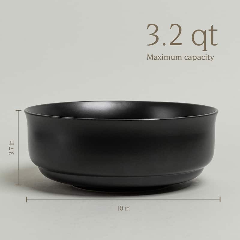 over&back Rimmed Semi-Matte Stoneware Serving Bowl