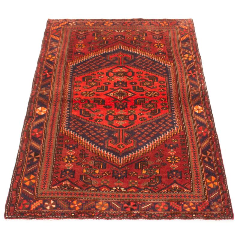 ECARPETGALLERY Hand-knotted Andelz Red Wool Rug - 3'11 x 6'7