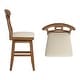 preview thumbnail 12 of 30, Ronda Napoleon Back Wood Swivel Chair