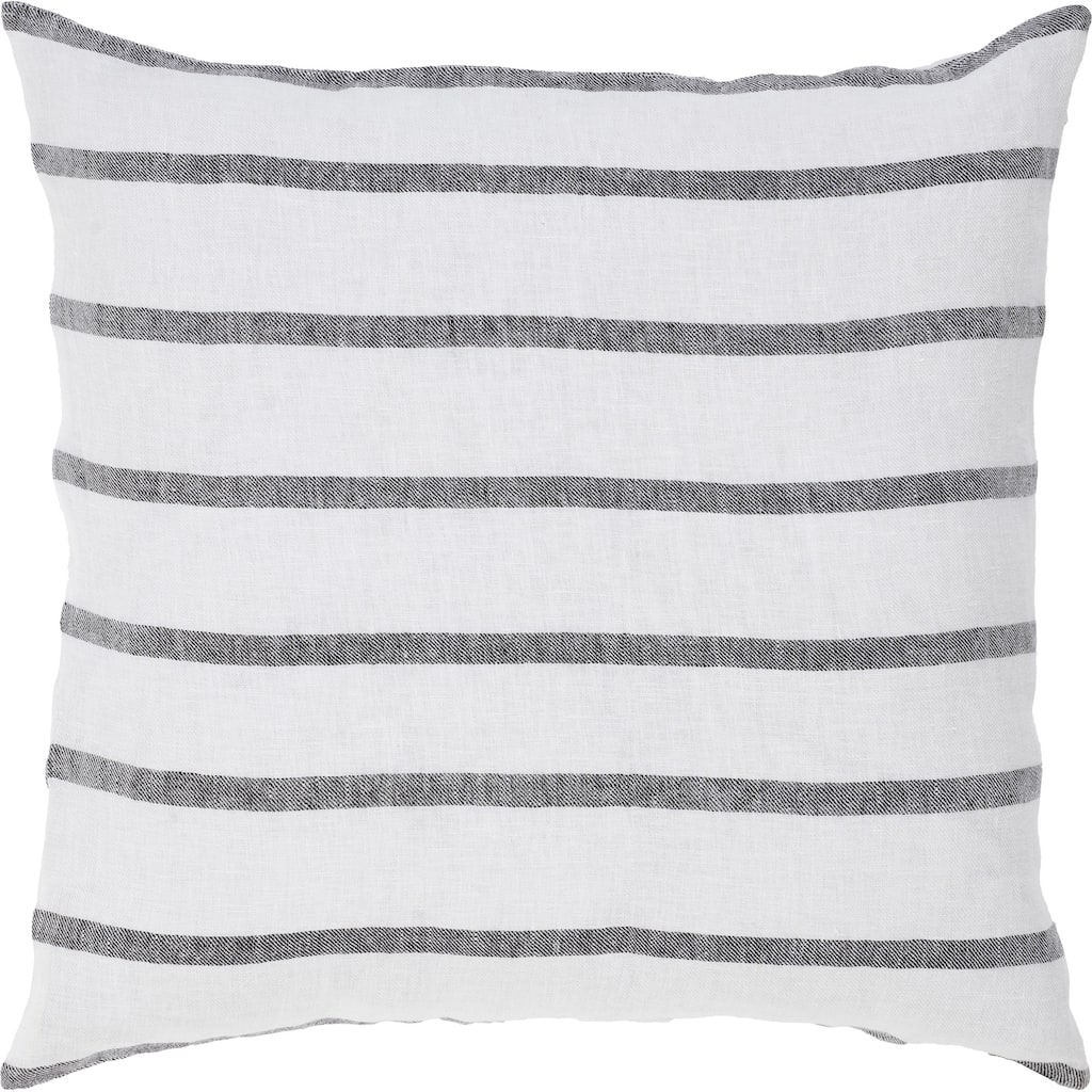Striped Square Throw Pillow - 22" Black and White