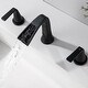 preview thumbnail 7 of 6, Dual-handle Bathroom Fauce-Matte Black