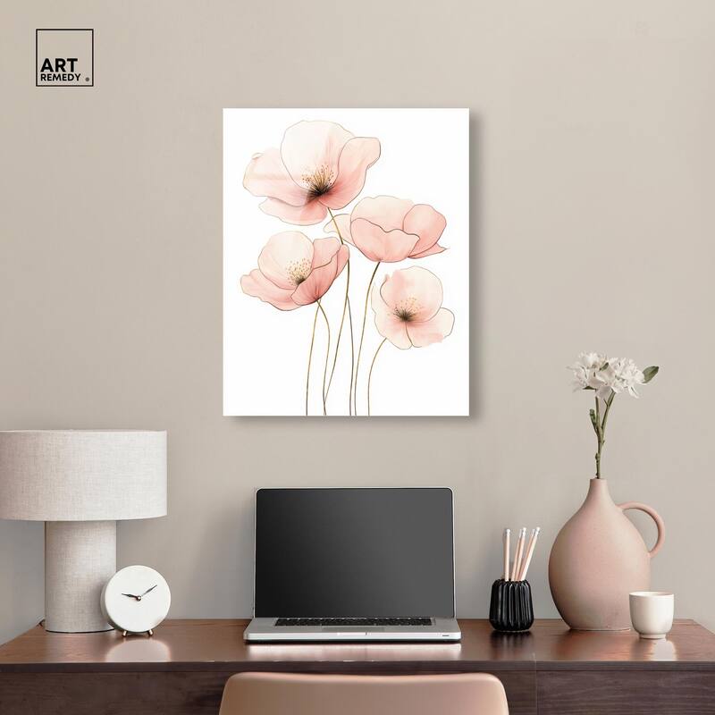 Pink Petal light Acrylic by Art Remedy, Ready to Hang