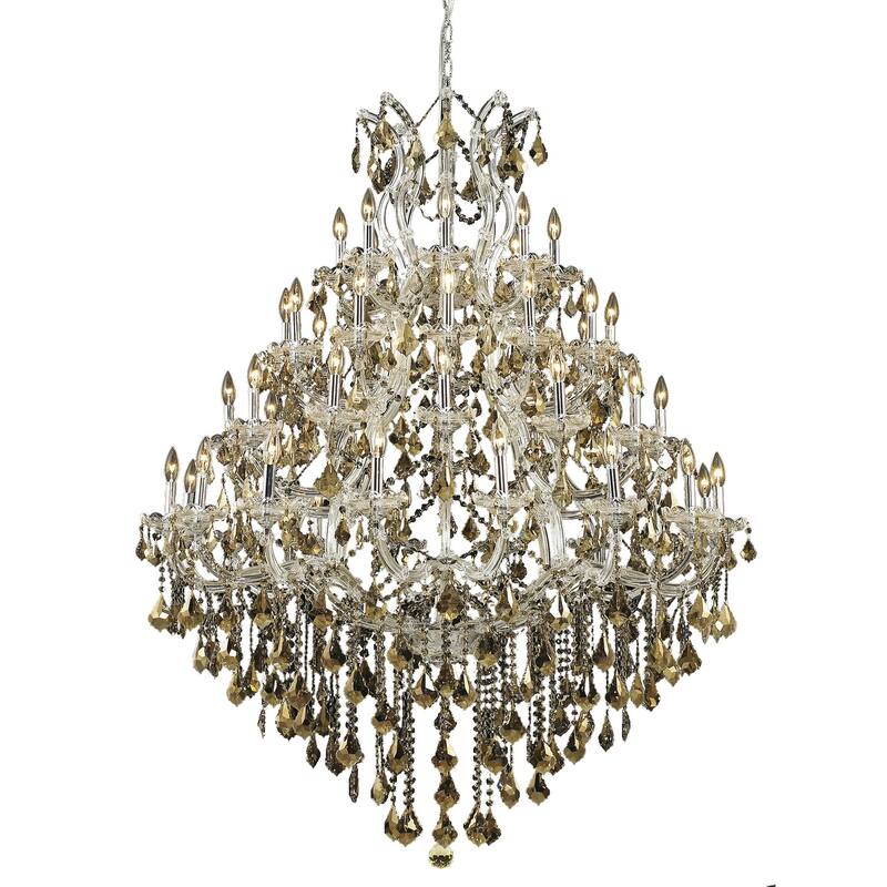 Fleur Illumination Collection Chandelier D:46in H:62in Lt:49 Chrome Finish