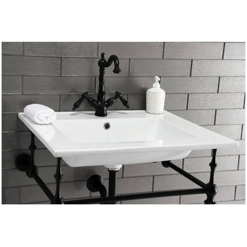 Kingston Brass Continental 25" X 22" Vitreous China Vanity Top with