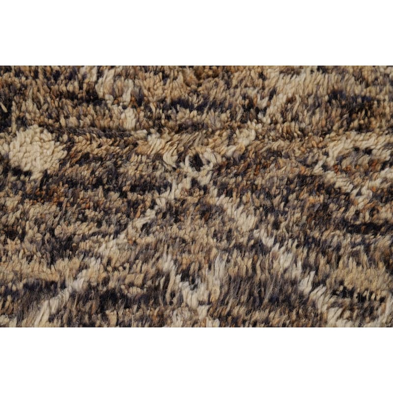 Trellis Plush Moroccan Accent Rug Handmade Wool Carpet - 3'0" x 5'5"