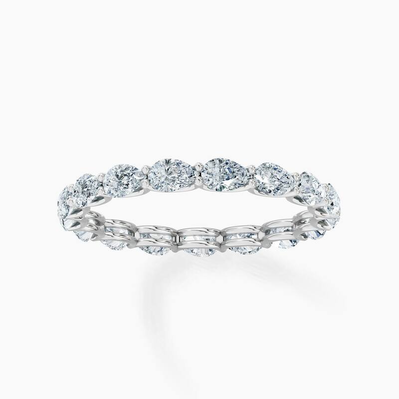 Auriya 14k Gold Pear East-West Lab Grown Diamond Eternity Band 1.70 - 6.75 ct. tw. (F-G, VS)