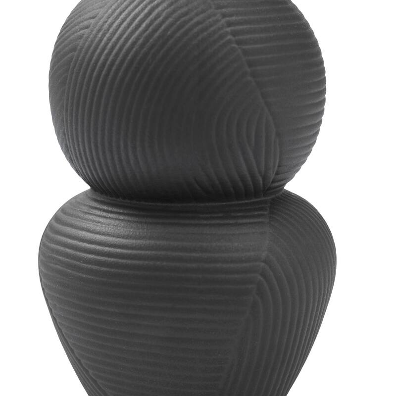 Renwil Icarus Indoor Ceramic Stoneware Vase, Matte Black