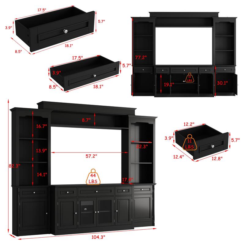 Entertainment Wall Unit /Bridge Multifunctional TV Stand Console Table