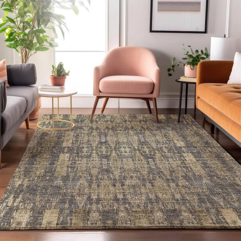 Premium Washable Super Soft Distressed Ombre Mayfield Rug - Gray - 10' x 14' - Rectangle