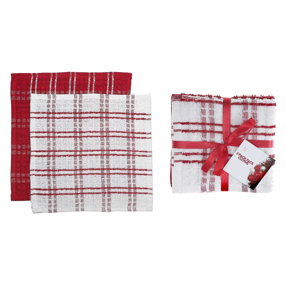 Set of 2 Country Red Dish Towels