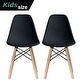 preview thumbnail 18 of 17, Set of Two Kids Toddler Chair Side Armless Natural Wood Legs Eiffel For Kitchen Desk Work Bedroom Playroom Preschool Black