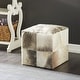 preview thumbnail 1 of 47, Square Leather Handmade Stool Ottoman - Multiple Colors - 16 x 16 x 16