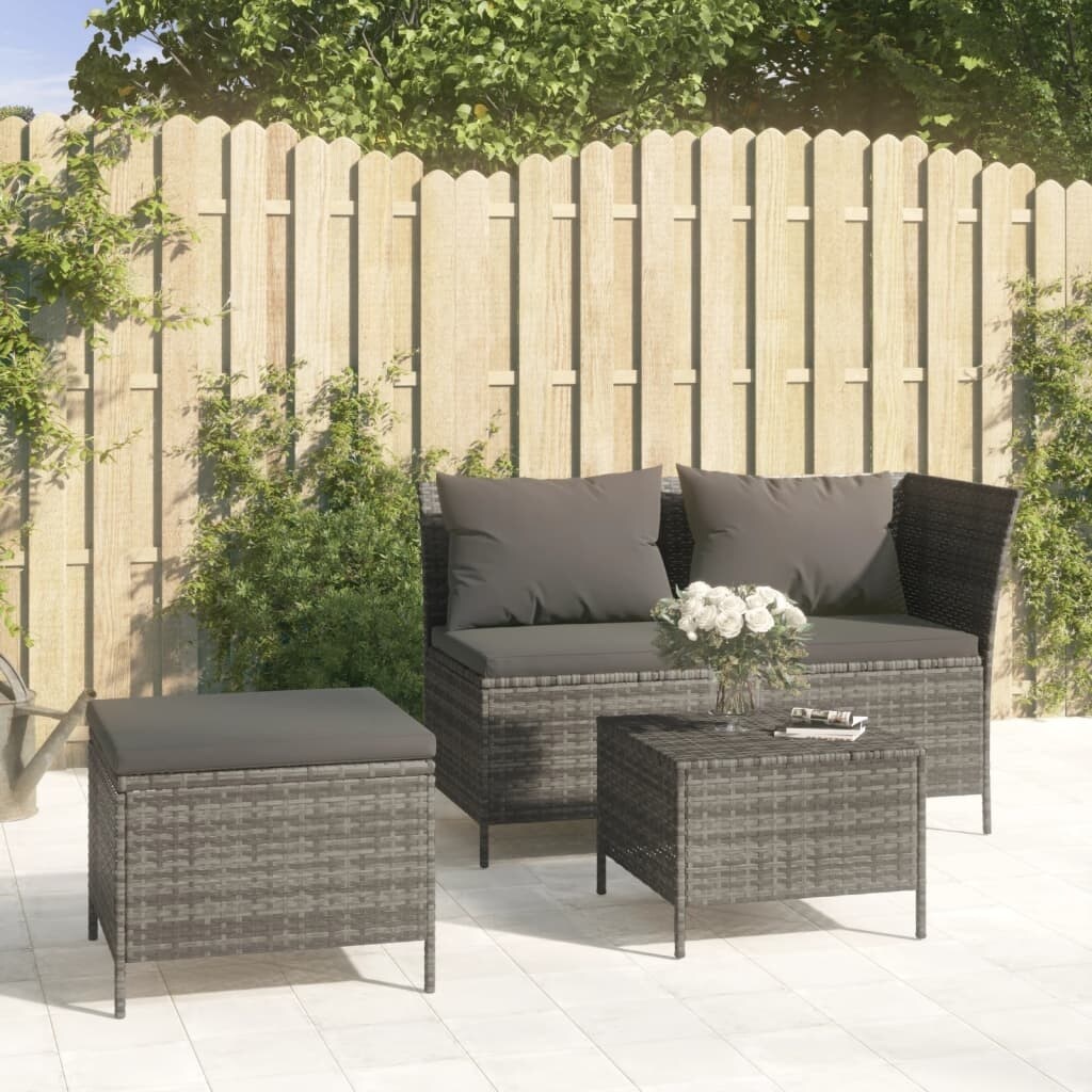 Rattan garden furniture discount lounge venice grey