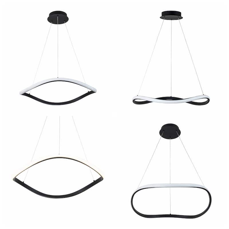 C Cattleya 24.75-inch Aluminum 3000K Modern LED Chandelier