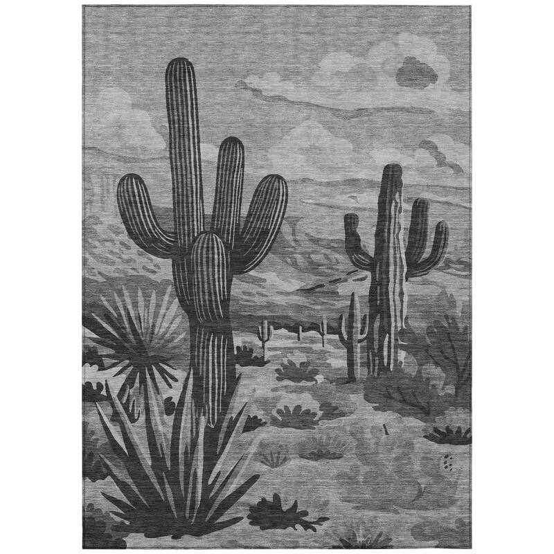 Machine Washable Indoor/ Outdoor Southwestern Mesa Chantille Rug