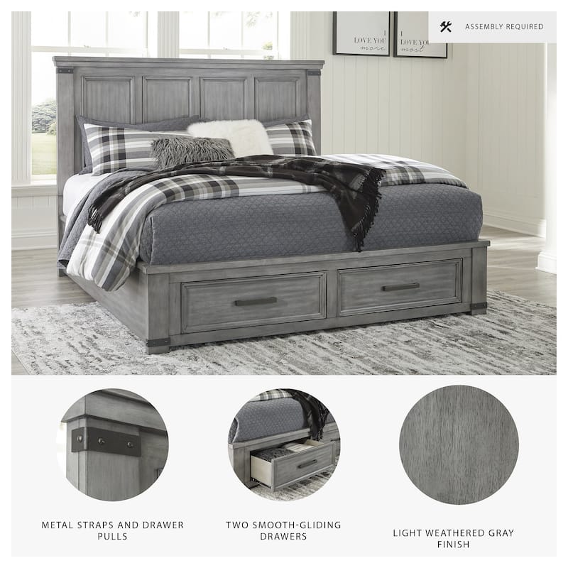 Signature Design by Ashley Russelyn Gray Storage Bed