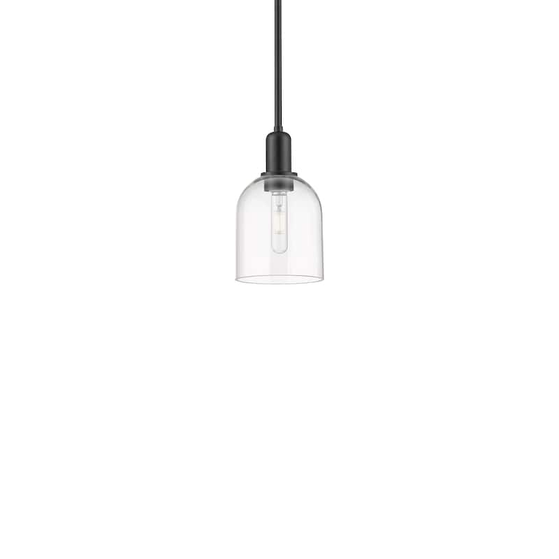 Innovations Lighting 716-1S-11-6 Bella Pendant Bella 6" Wide Mini - Matte Black / Clear