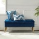 preview thumbnail 108 of 137, HULALA HOME Neptunus Modern 45.5" W Velvet Bedroom Storage Bench for End of Bed with Nailhead Trim