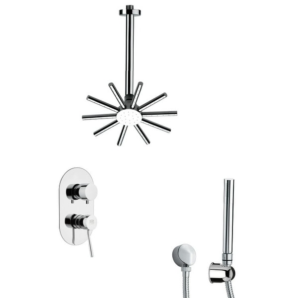 Nameeks SFH6542 Remer Shower System with Single Function Rain Shower Head, Hand Shower, Hand Shower Holder, and Rough In