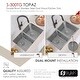 preview thumbnail 5 of 10, Stylish Dual Mount 28" Double-Bowl Stainless Steel Kitchen Sink S-300TG - 28" x 18" x 10"