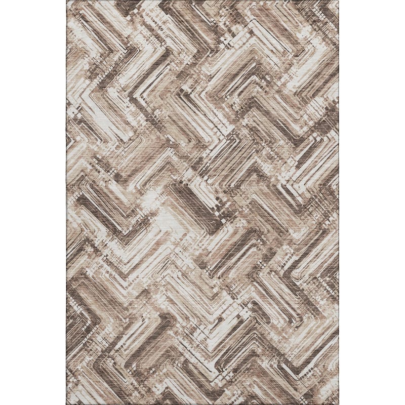 Premium Washable Super Soft Blurred Chevron Mayfield Rug