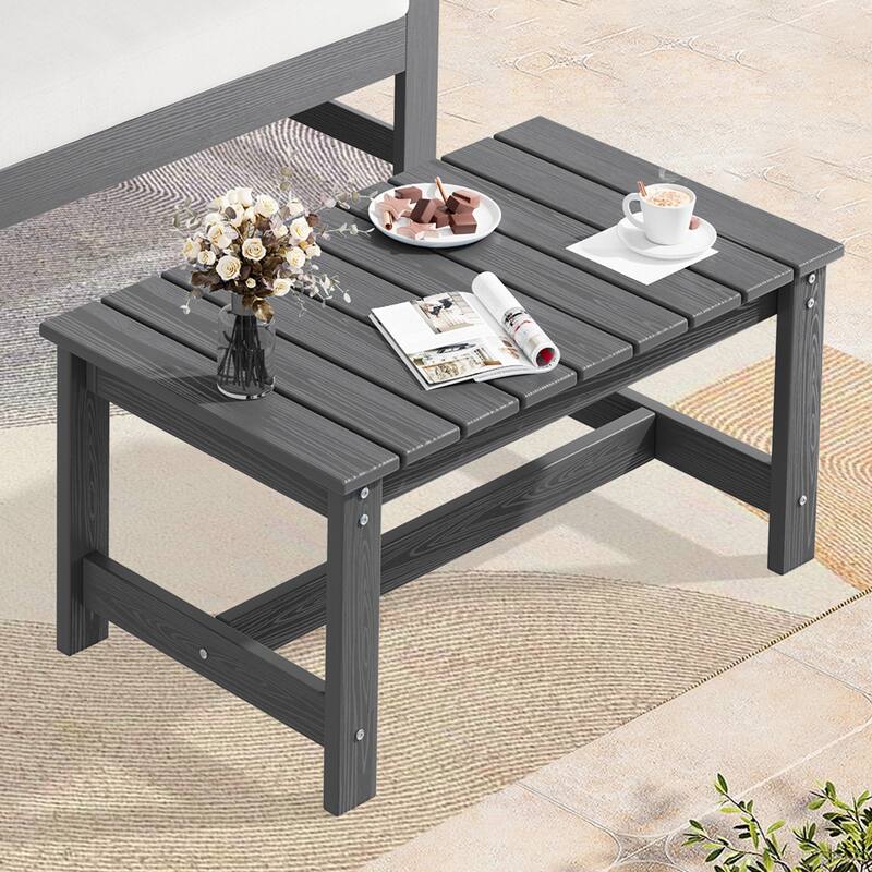 Outdoor Patio HDPE Rectangle Coffee Table