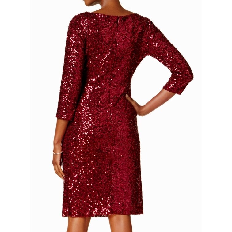 jessica howard sequined ruched sheath dress