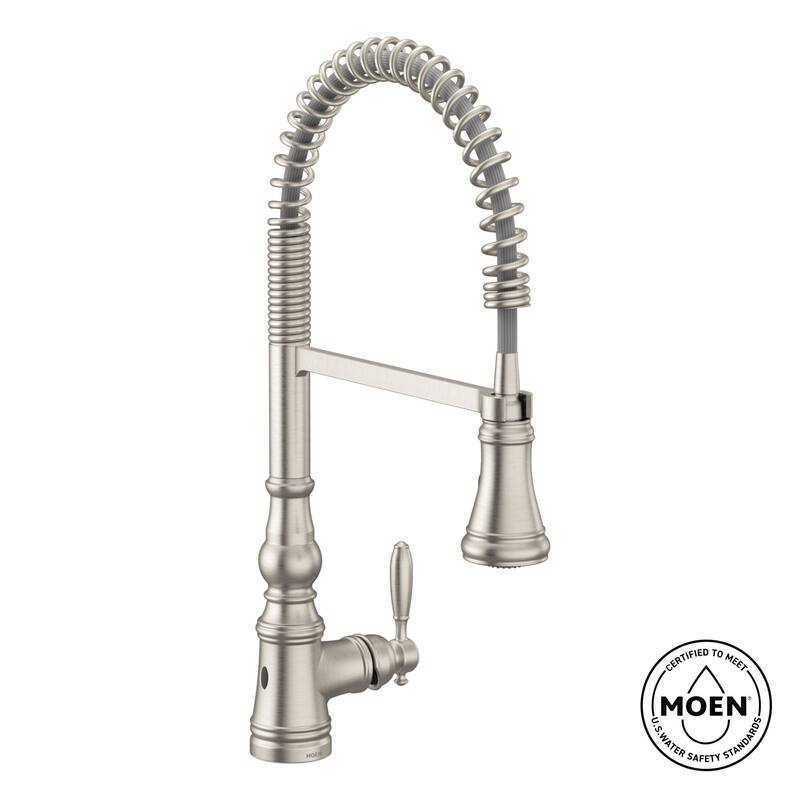 Moen S73104EW Weymouth 1.5 GPM Single Hole Pre-Rinse Pull Down Kitchen